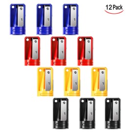 Gearmax 12 Pcs Carpenters Pencil Sharpener,Manual Plastic Sharpener Cutter,Woodwork Pencil Sharpener Sharpening Tool