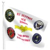 Flag 3Ftx5 4 Branches We Support Our Troops Army Navy Yellow Ribbon Banner