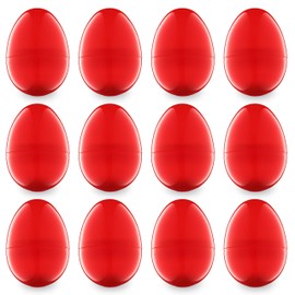 Easter Eggs 3” - Bright Fillable Easter Eggs – 12 pcs - Easter Basket Stuffers - Empty Large Enough to Hold Toy and Candy - Plastic Easter Egg Filler Bulk - Egg Hunt Kids Surprise