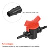 sourcing map Ball Valve 1/4" Barb Connector Shut Off Switch