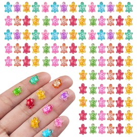 Mrltau 100 Pieces Glowing Turtles, Luminous Turtle Figures, Small Turtles, Resin Mini Figures, Dollhouse Miniature Small Figures, Fairy Garden Turtles, Mini Figures 100 Pieces