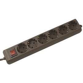 Bachmann - Verlängerungsschnur - Wechselstrom 250 V - 3600 Watt - 6 Ausgangsstecker - 1.4 m