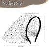 Black Veil for Woman 1920s Fascinator Mesh Veil Headband Women