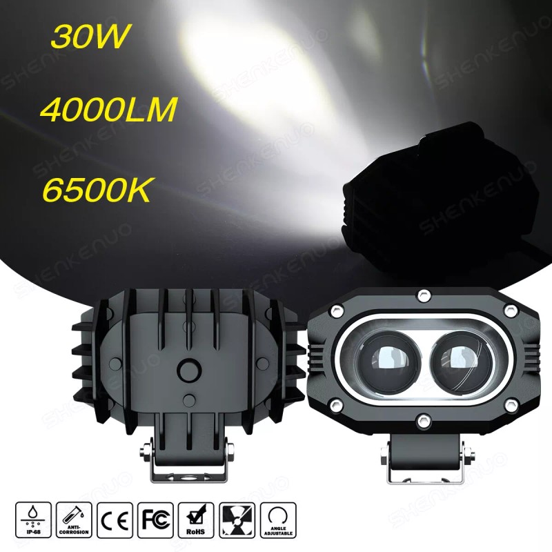 SHENKENUO 4P 4'' LED Head Lamp for Caterpillar Skid Steers