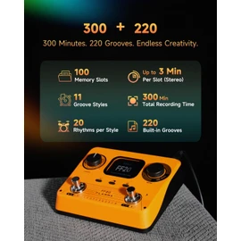 FLAMMA FF20 Looper Pedal Drum Machine, 2 in 1 Drum Looper Guitar Loop Pedals