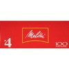 Melitta #4 Cone Coffee Filters, White, 100 Total Filters Count