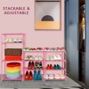 LNYZQUS 7-Tier Large Pink Shoe Rack, 24-30 Pairs Tall Shoe