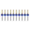 sourcing map 10pcs PCB Drill Bits 1/8" Shank 2mm Titanium