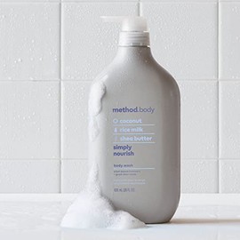 Method Gel de Ducha Corporal, Simplemente Nutre, Libre de Parabenos y Ftalatos, 28 oz (Paquete de 1)