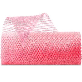 African Net Sponge Bathing Exfoliating Net Long Sponge Body Shower Net Nylon Back Scrubber for Removing Dead Skin Dirt Oil Skin Smoother for Men Women (Pink)