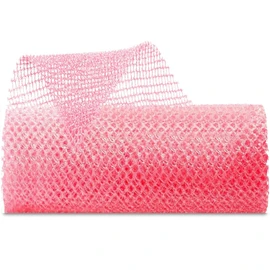 African Net Sponge Bathing Exfoliating Net Long Sponge Body Shower Net Nylon Back Scrubber for Removing Dead Skin Dirt Oil Skin Smoother for Men Women (Pink)