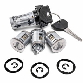 Ignition Switch Lock Cylinder with Door Lock & Keys Fit for Jeep Wrangler YJ Cherokee XJ 1991-1996 Replaces# 17250.05, 924-908, 4720929K, 5161055AA