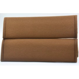 Unbranded 2 pieces (1 PAIR) Soft Seat Belt Cover Cushion Shoulder Harness Pads - Brown
