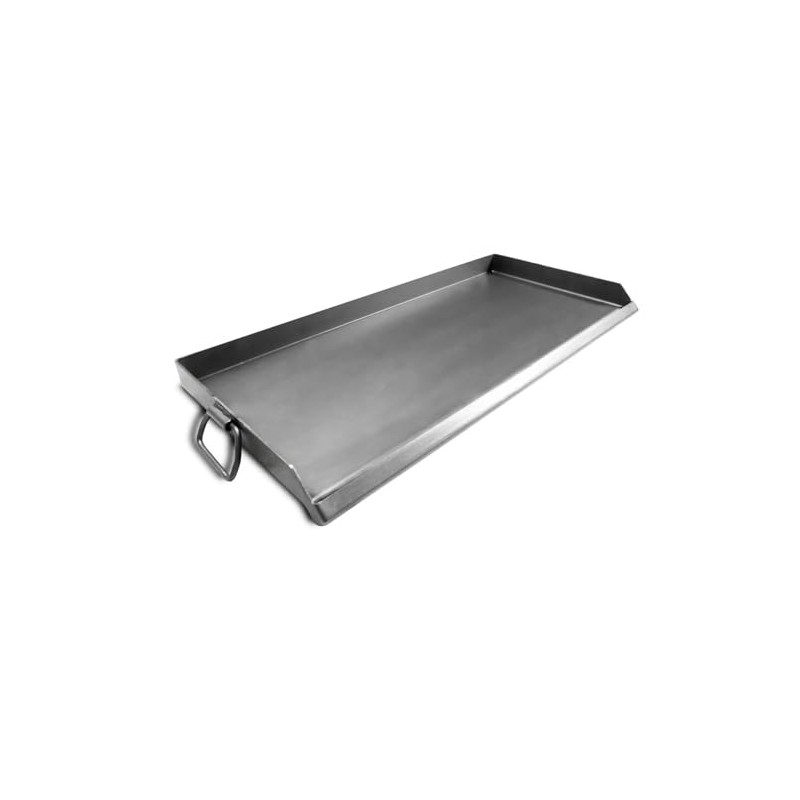 Double Steel Griddle with Grease Trap