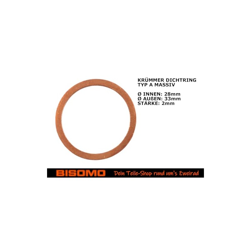 Manifold Nut Seal Set Copper Hollow + Solid 28 x