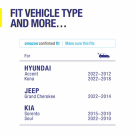 5 PLUS Rear Wiper Blade 11 inch(11-A Pack of 2), Replacement for Jeep Grand Cherokee 22-14 /KIA Rio 22-12 Sorento 15-10 Soul 22-10 /Chevy HHR 11-06 /Hyundai Accent 22-12 Kona 22-18 Back Windshield