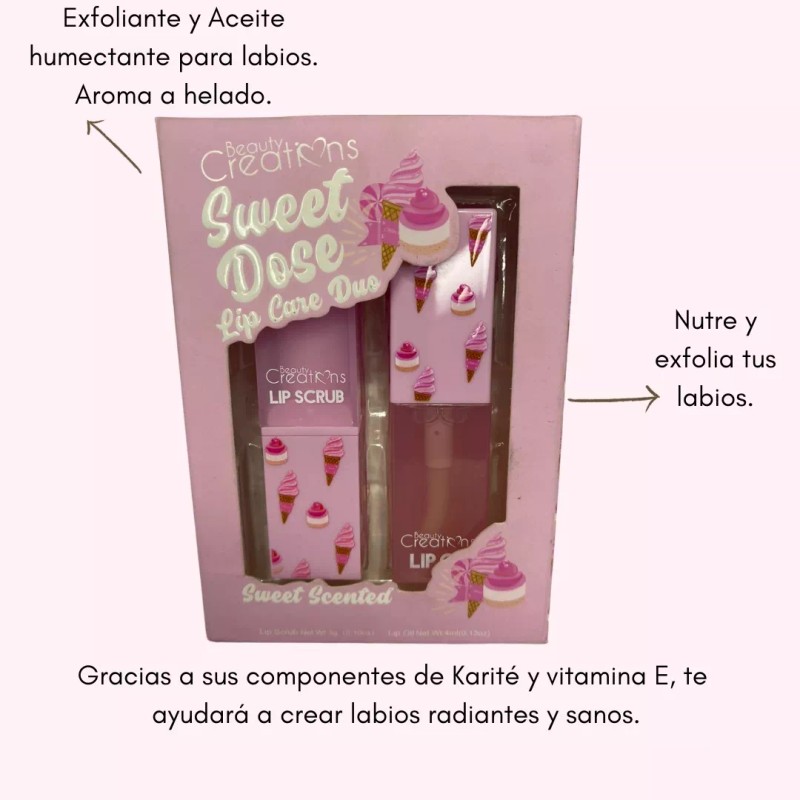 Beauty Creations Aceite Y Exfoliante Para Labios Aroma Helado Bc