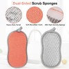 Kitchen Sponges for Washing Dishes, 1 Inch Thick Dual-Sided Dish