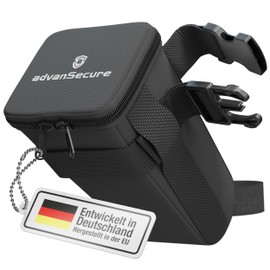 advanSecure® Bicycle Saddle Bag | Ideal for Heavy Chain Locks | Compatible with Most Bikes and E-Bikes | Made in EU | Black
