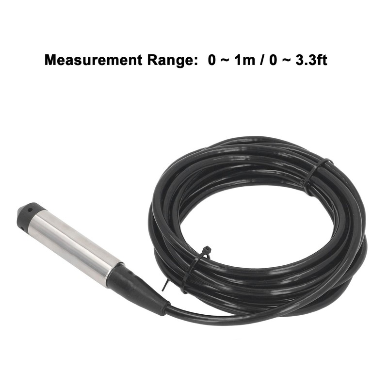 Liquid Level Transmitter Submersible Water Sensor Detector 4‑20mA DC12‑30V Stainless