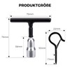MOGADEE® Screw Hooks, Black, Hooks for Screwing 20 Pieces Ceiling