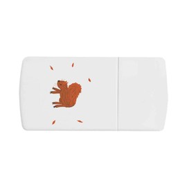 'Squirrel On A Blustery Day' Pill Box with Tablet Splitter (PI00035142)