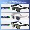 LED Light Cover for RayBan Meta Smart Glasses, Adjustable Light