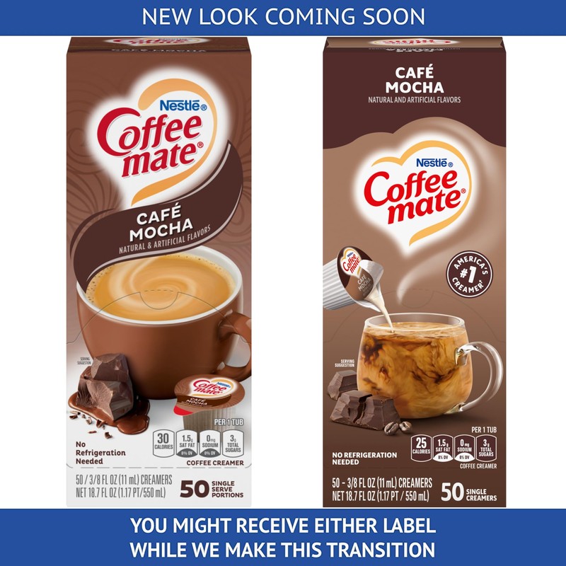 Nestlé Coffee mate Coffee Creamer, Café Mocha liquid creamer singles,