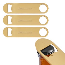 A Bar Above Premium Bar Blade – Stainless Steel Bottle Opener for Beer, Soda & More – Dishwasher Safe & Rust-Free – Professional Beer Opener for Bartenders & Home Bars – Heavy Duty Bar Blade Tool Gold