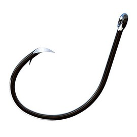 Trokar AP Circle Non-Offset Fishing Hook, Black Chrome, 8/0
