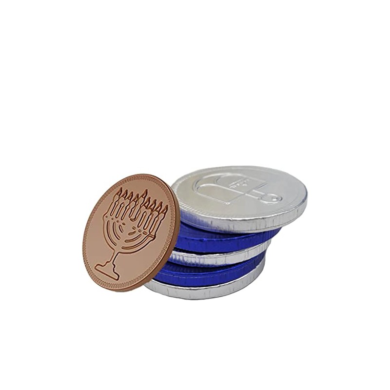 The Dreidel Company 1-Pound Chocolate Coins, Nut-Free, Made With Premium