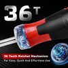 GEINXURN Ratcheting Screwdriver with Bit Storage Multi-bit Magnetic 1/4" Hex