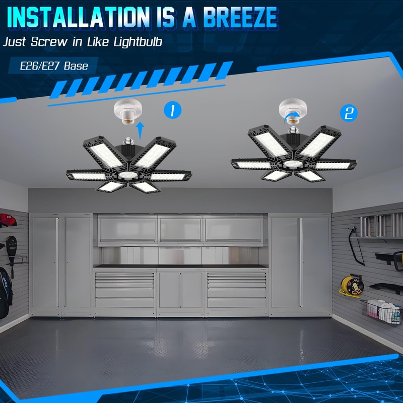 ISKYDRAW Garage Lights Bulb - 6 Pack 200W Garage Lights