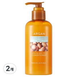 Nature Republic Argan Essential Deep Care Conditioner, 2 units, 300ml / 네이처리퍼블릭 아르간 에센셜 딥케어 컨디셔너, 2개, 300ml