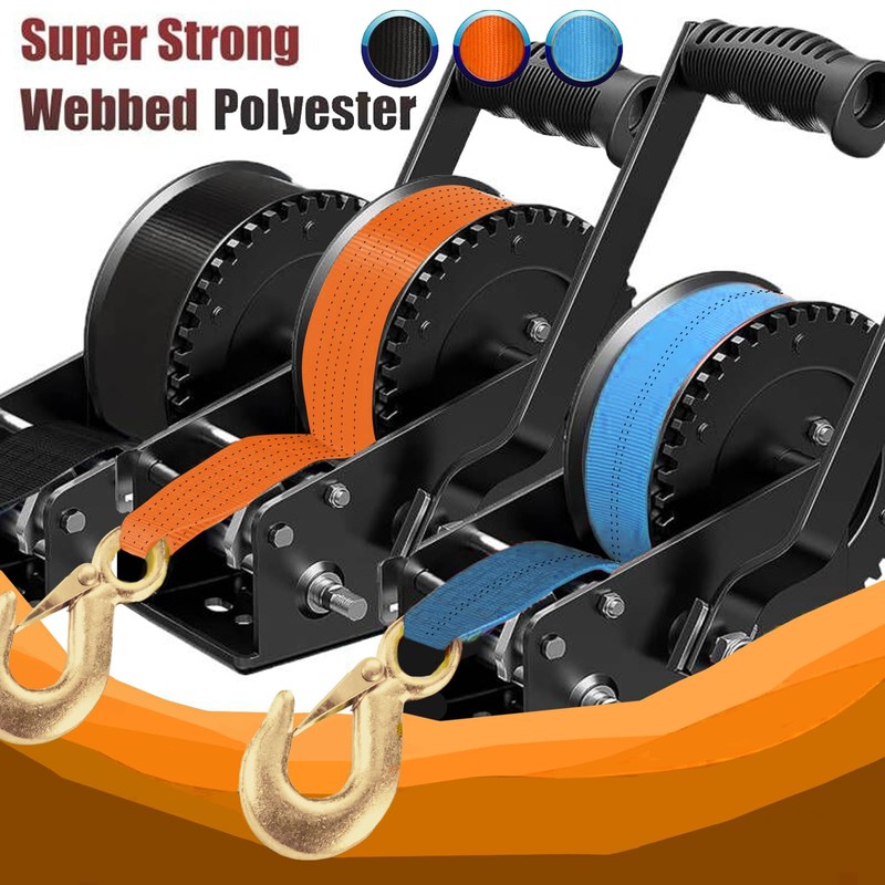 Seamander Boat Trailer Winch Strap with Hook,Heavy Duty Winch Strap