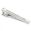 Milasohon MST5349 Tie Clip, Tie Bar, Rhodium Plated, Silver