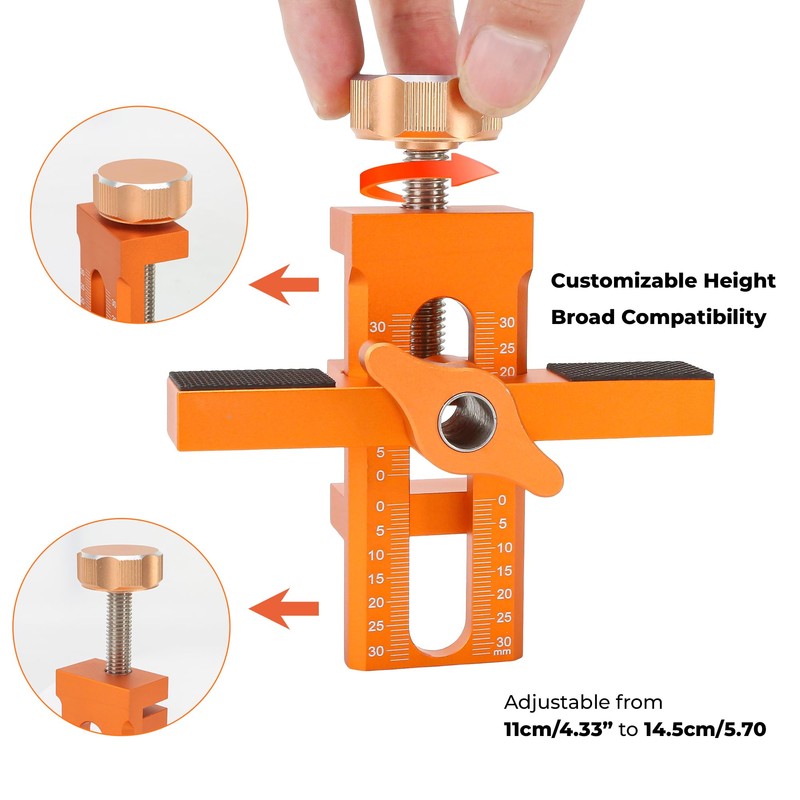 Adjustable Cabinet Door Installation Positioner Jig, Aluminium Alloy Versatile Positioning