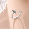 jiulegufa Manta Ray Ring 925 Sterling Silver Adjustable Manta Ray