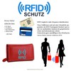 Women's purse from genuine leather Red