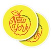 Vinyl Round Stickers (Set of 2) 10cm - New York