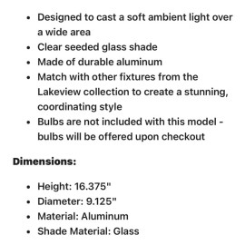 Sea Gull Lighting New! Sea Gull 8221401BLE-71 Lakeview 1 Light Outdoor Post Mount Antique Bronze