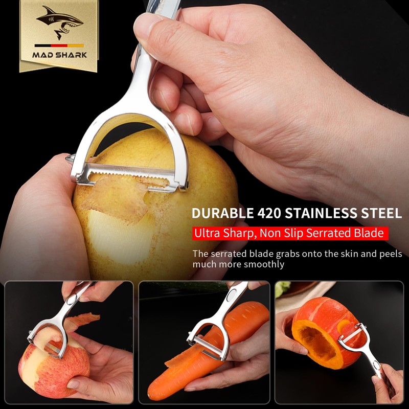 MAD SHARK Ultra Sharp Peeler for the Kitchen - 10