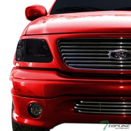 TLAPS 7422437286285 Compatible With 1997-2003 Ford F150 / 2004 Heritage / 1997-1999 F250 Light Duty / 1997-2002 Expedition Smoke Housing Headlights