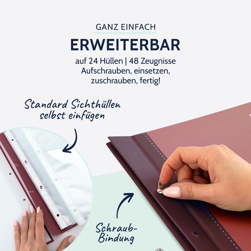 goldbuch 36116 Certificate Folder 2 Coloured Aubergine, Certificate Folder DIN