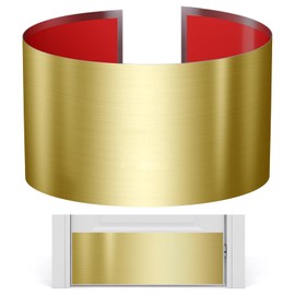 Sanbege Stainless Steel Door Kick Plate, 10" x 30" Door Push Plate, Self Adhesive Kickplate for 32" Doors Interior or Exterior (Brushed Gold)