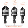 Bestgle 5 Flutes Countersink Chamfer Drill Bits, 90 Degree Chamfering