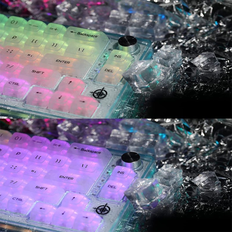 MAGIC-REFINER MK31 60% Wired Hot Swappable Mechanical Keyboard with Transparent