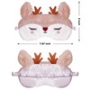 FUNAUPGO Christmas Reindeer Sleeping Mask Eye Mask Cute Animal Rudolph