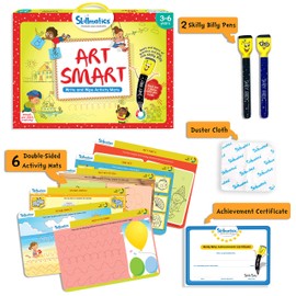 Skillmatics Educational Game: Art Smart (3-6 Years) | Learning and Activity Games | Sketching, Drawing, Creative, Art | Erasable and Reusable Mats