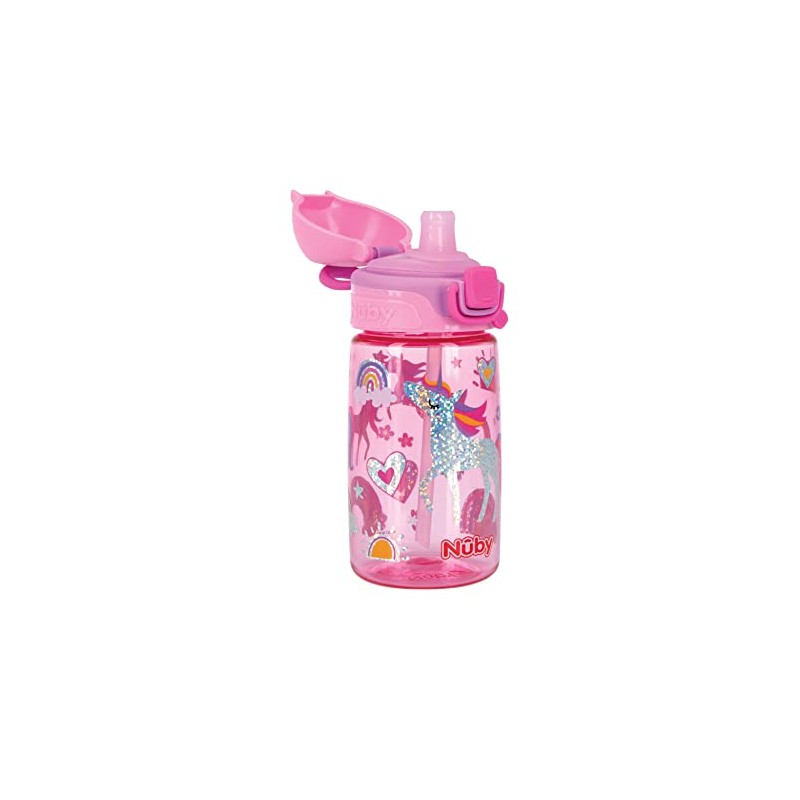 Vaso Thirsty Kids Flip-It Bolt Boquilla Suave - Rosa